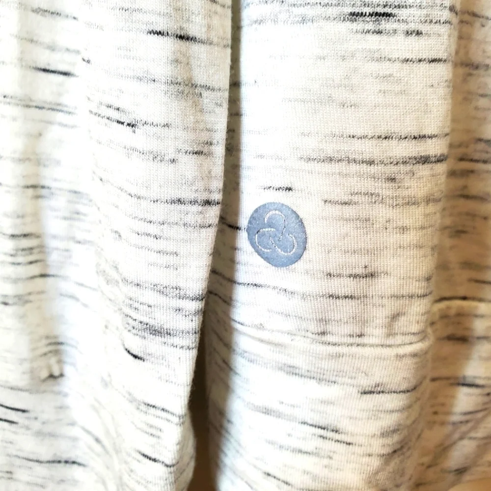 Zella Girl Heathered Twist Front Long Sleeve Hoodie Top - Picture 7 of 11